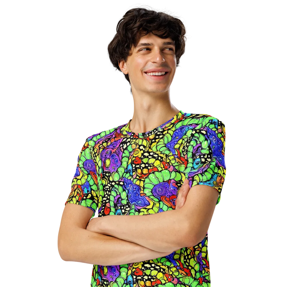 Frostwork Fantasy on Men's Crew Neck T-Shirt — Left Front