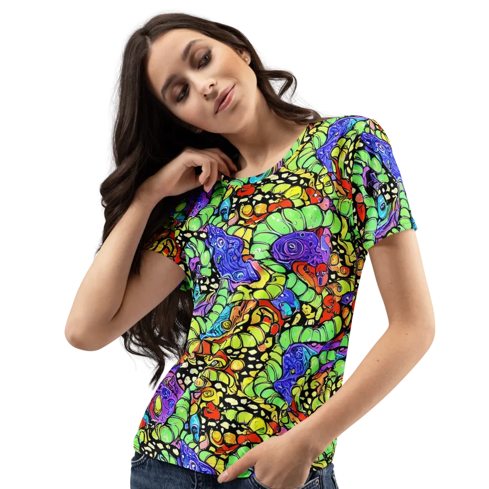 Frostwork Fantasy on Women's Crew Neck T-Shirt — Left Front