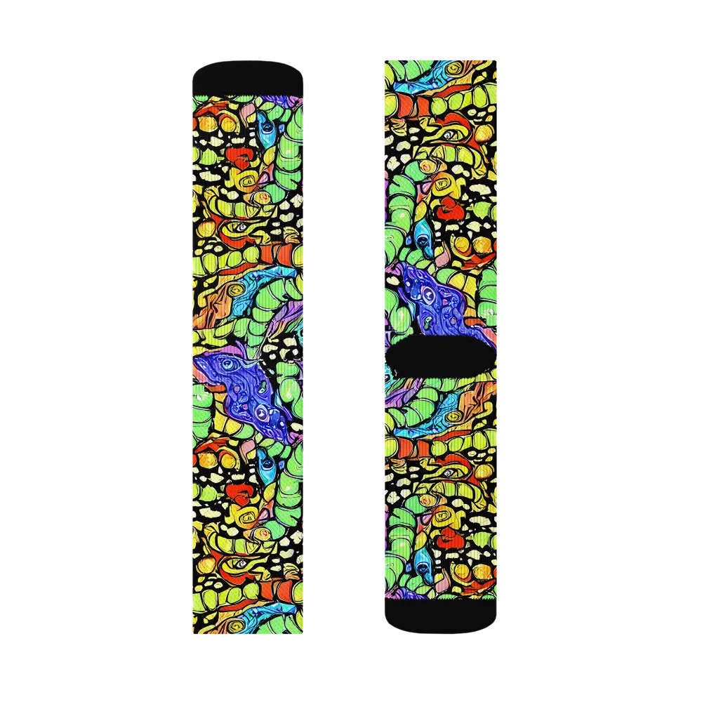 Frostwork Fantasy on Socks — Left Sock