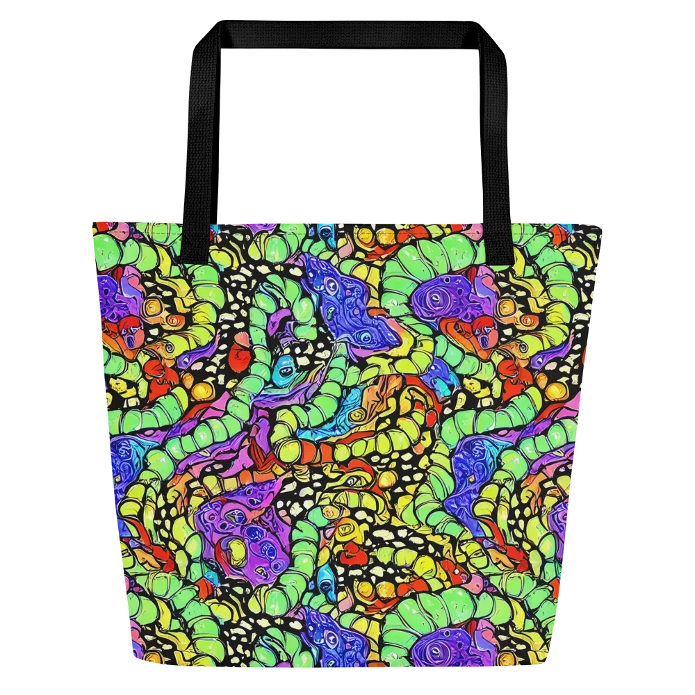 Frostwork Fantasy on Large Tote Bag W/ Pocket — Front