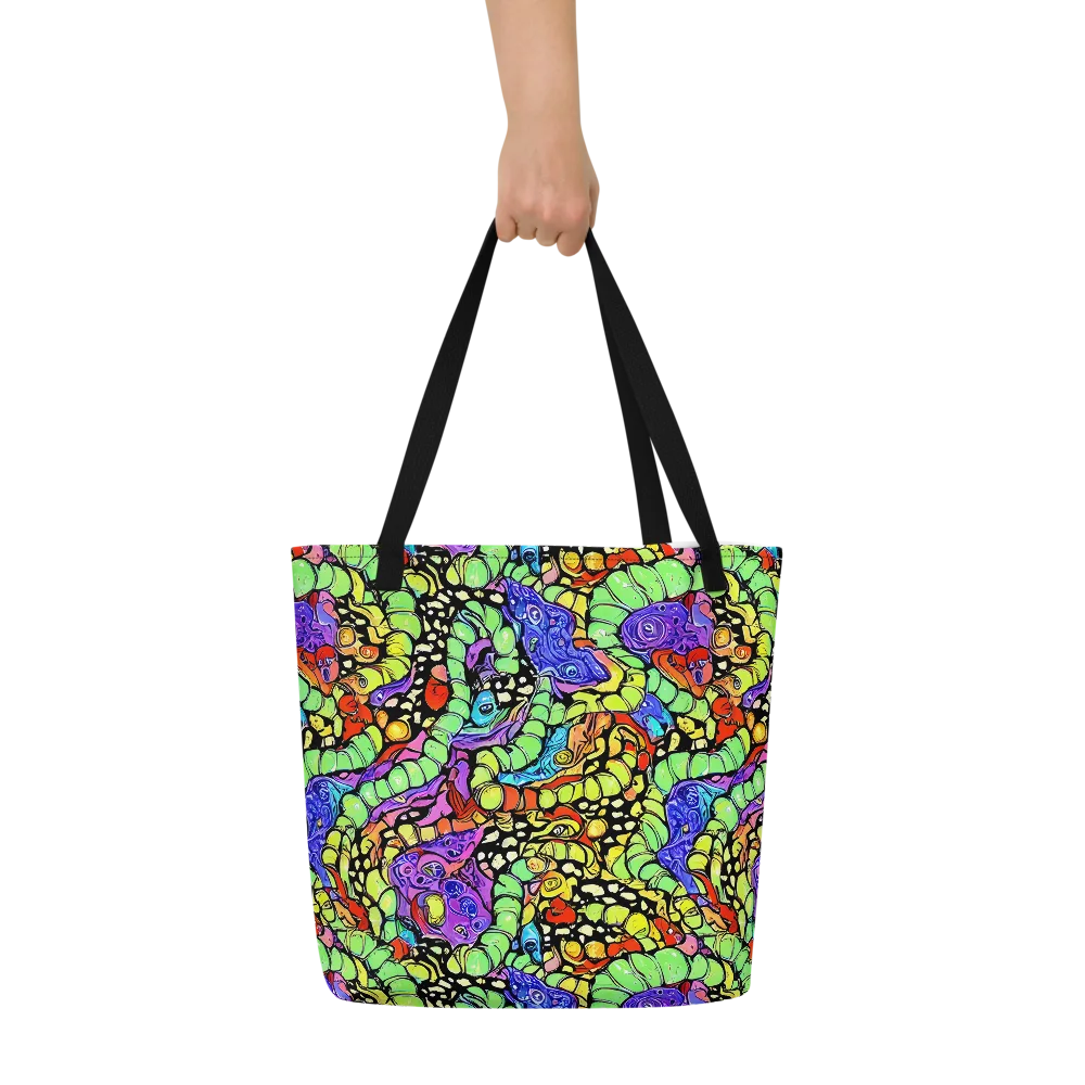 Frostwork Fantasy on Large Tote Bag W/ Pocket — Front