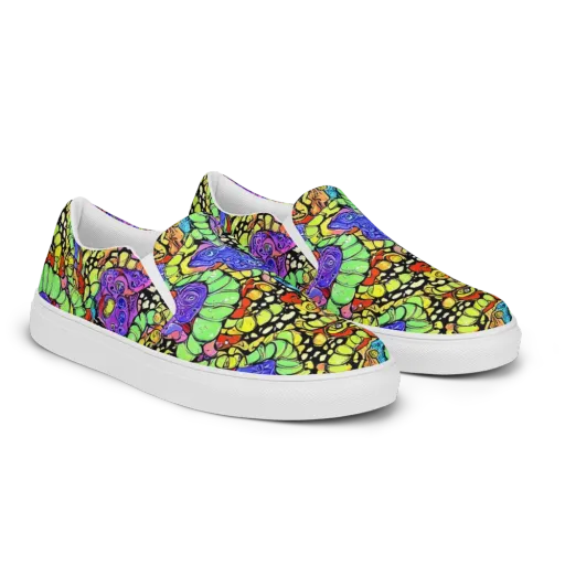 Frostwork Fantasy on a Women's Slip-On Canvas Shoes