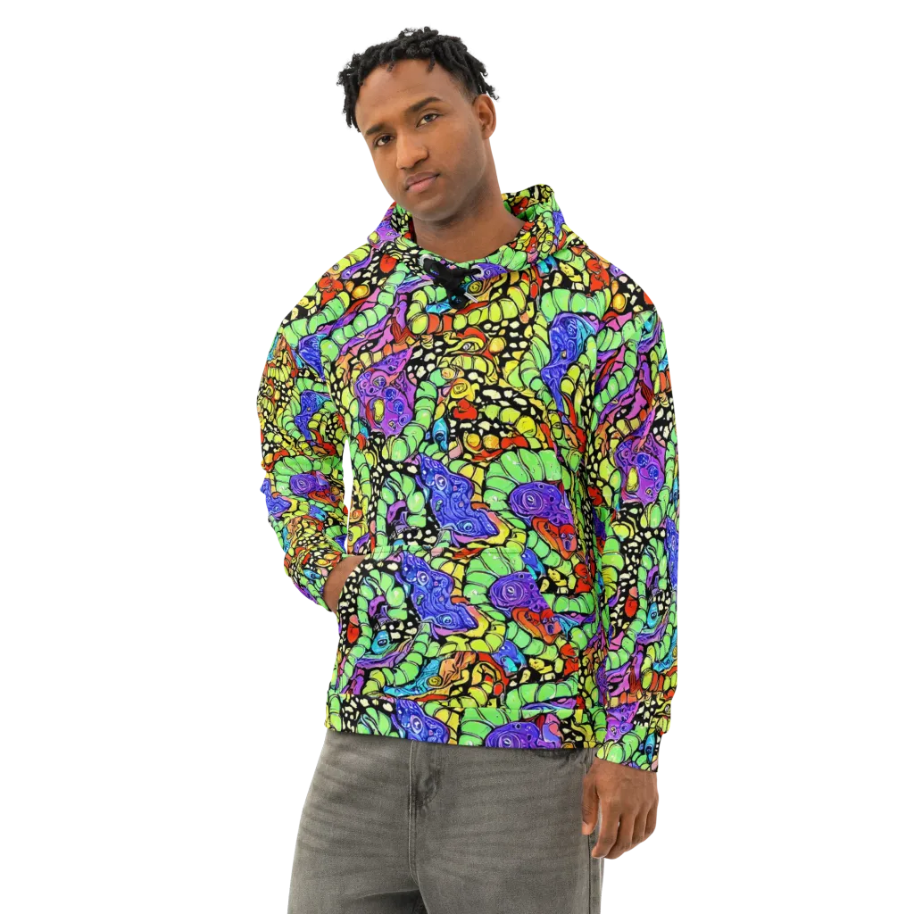 Frostwork Fantasy on Cotton Hoodie — Left Front