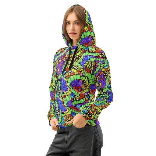 Frostwork Fantasy on a Cotton Hoodie