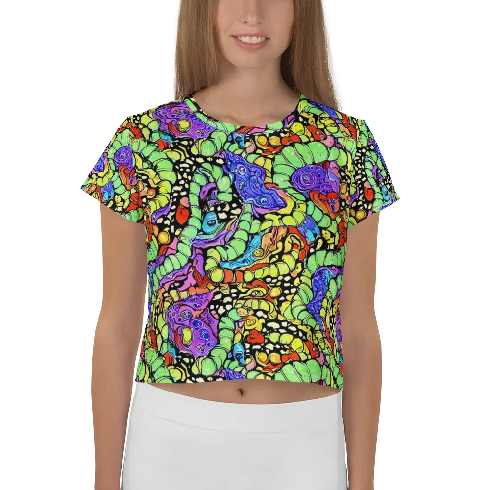 Frostwork Fantasy on Crop Tee — Front