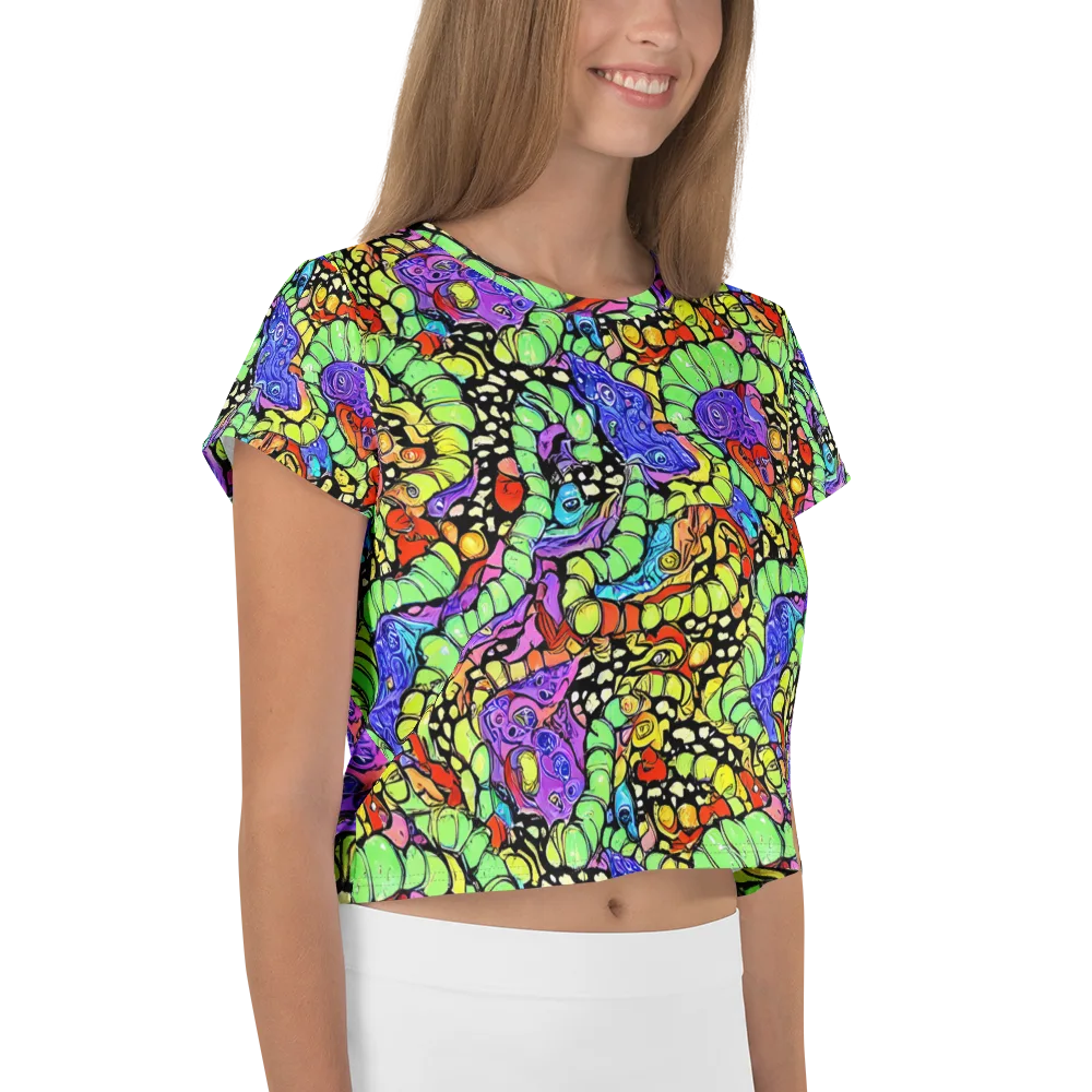 Frostwork Fantasy on Crop Tee — Right
