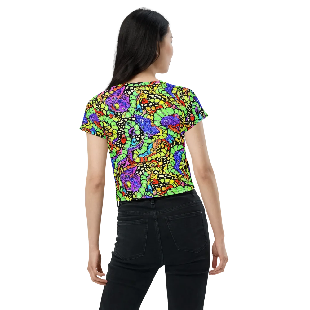 Frostwork Fantasy on Crop Tee — Back