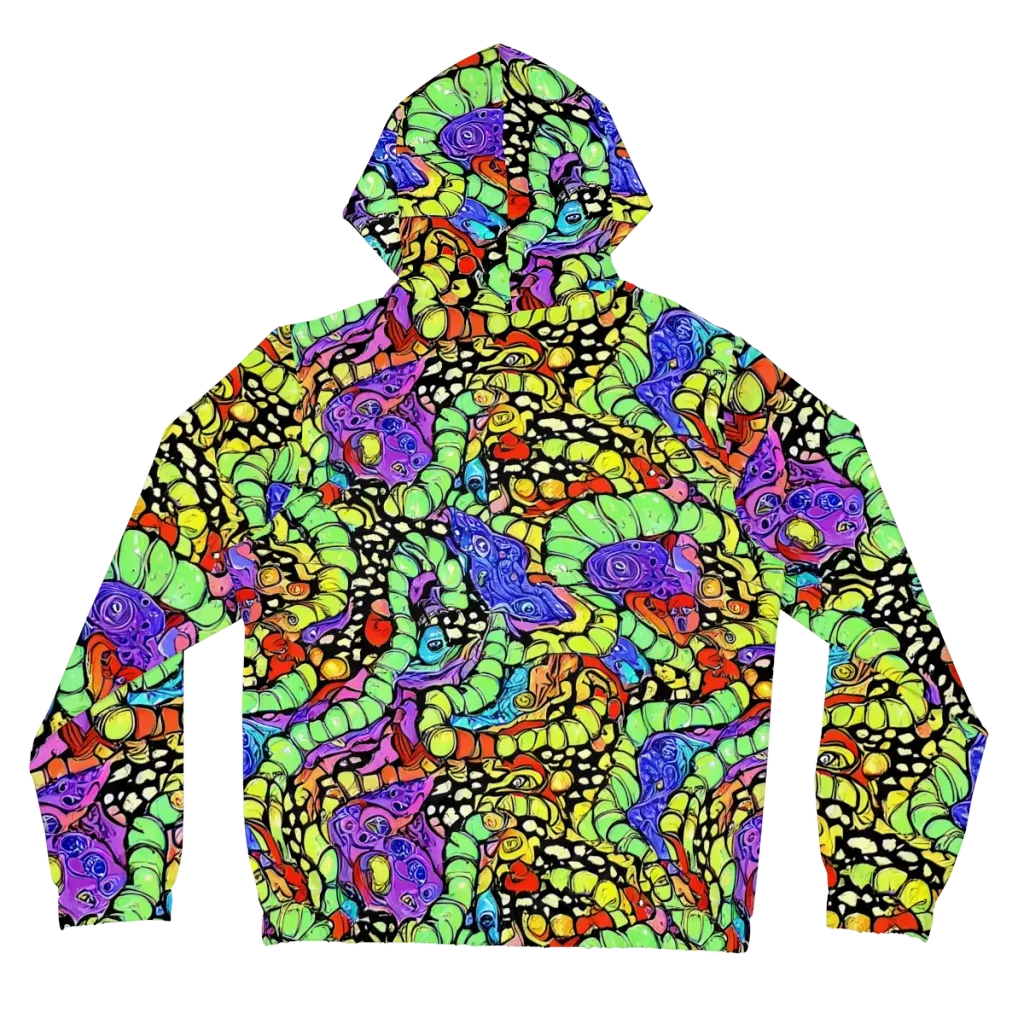 Frostwork Fantasy on Women's Full-Zip Hoodie — Back