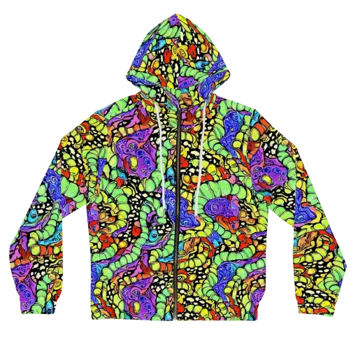 Frostwork Fantasy on a Women's Full-Zip Hoodie