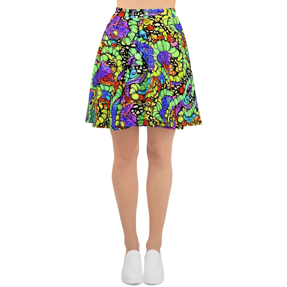 Frostwork Fantasy on Skater Skirt — Front
