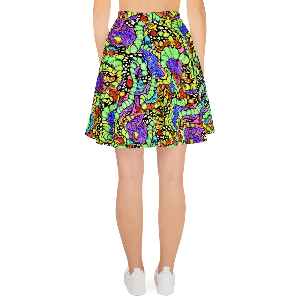 Frostwork Fantasy on Skater Skirt — Back