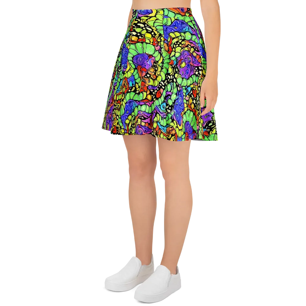 Frostwork Fantasy on Skater Skirt — Left