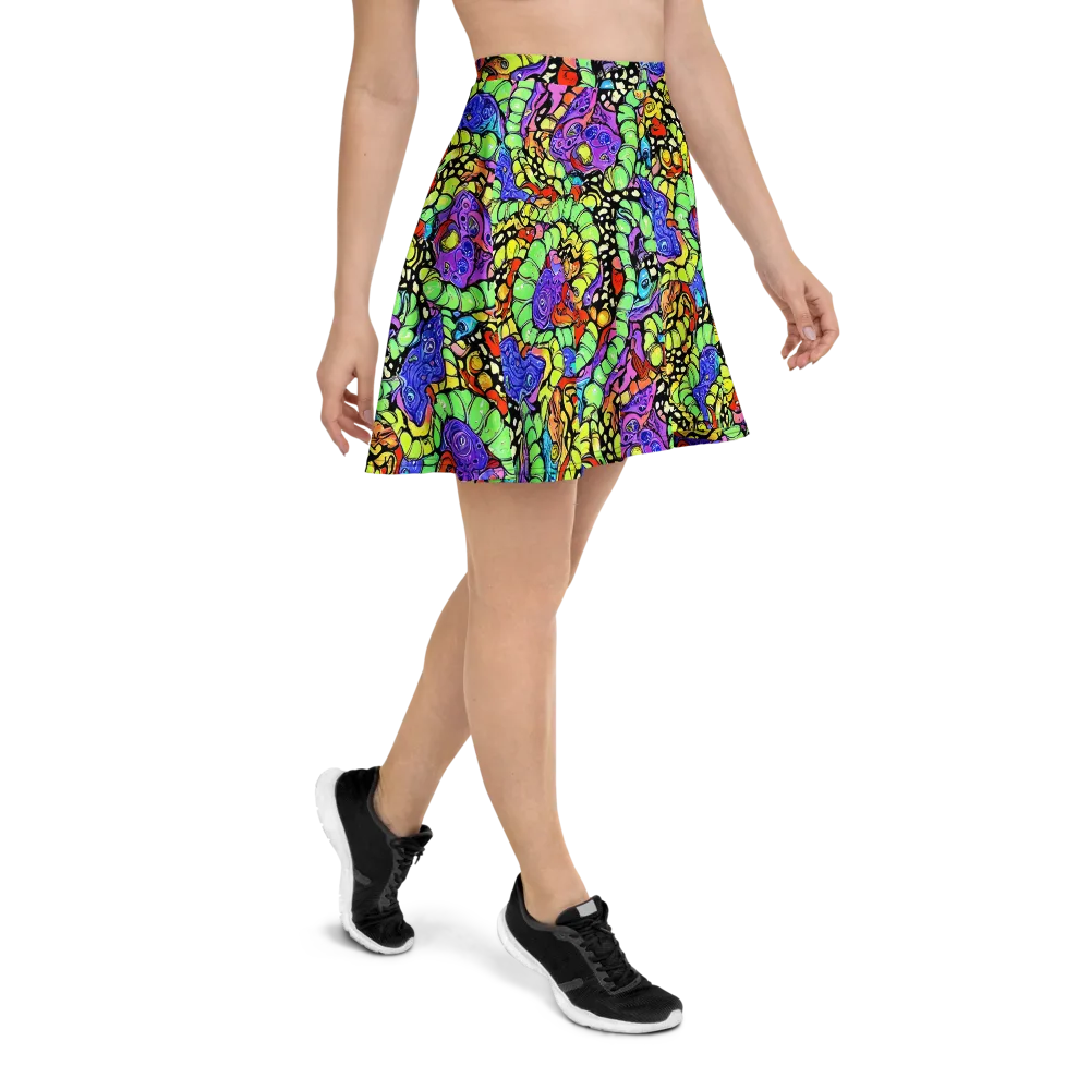 Frostwork Fantasy on Skater Skirt — Right