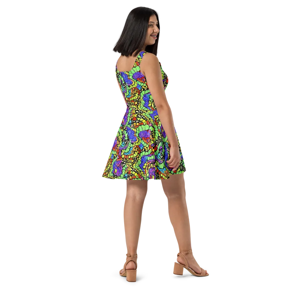 Frostwork Fantasy on Skater Dress — Right
