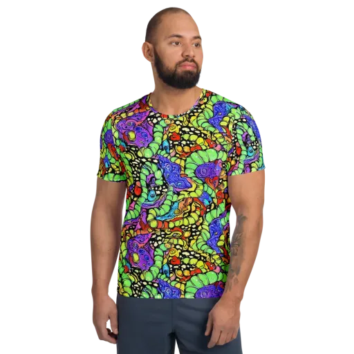 Frostwork Fantasy on a Men's Athletic T-Shirt