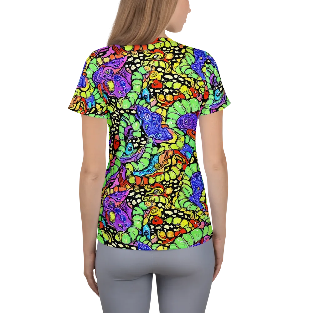 Frostwork Fantasy on Women's Athletic T-Shirt — Back