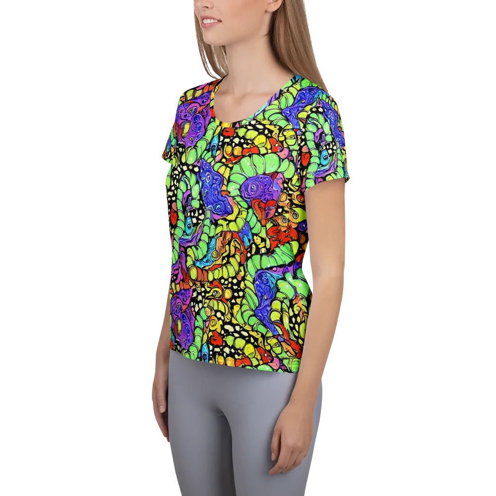 Frostwork Fantasy on Women's Athletic T-Shirt — Left