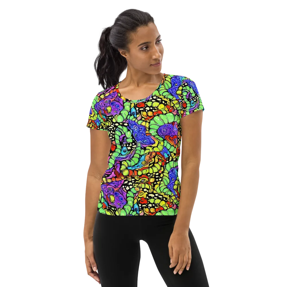 Frostwork Fantasy on Women's Athletic T-Shirt — Front