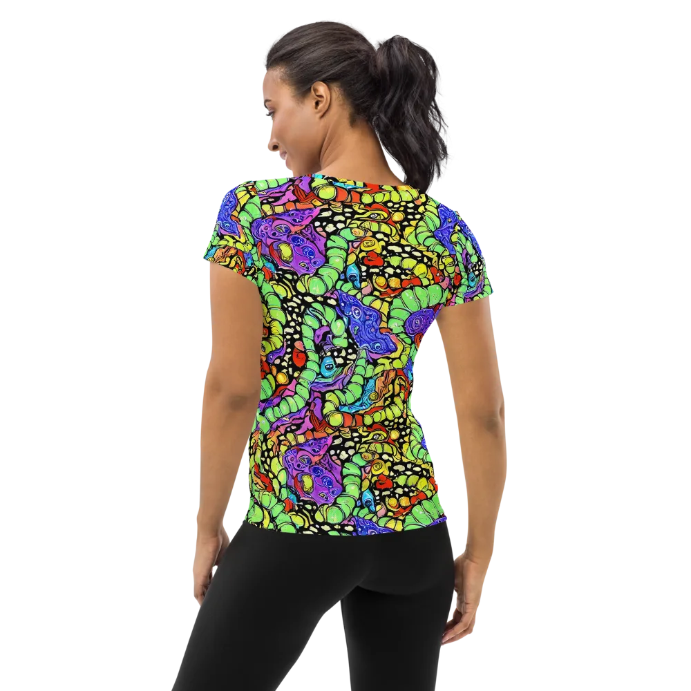 Frostwork Fantasy on Women's Athletic T-Shirt — Back