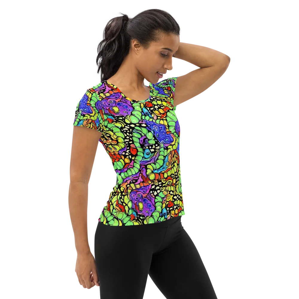 Frostwork Fantasy on Women's Athletic T-Shirt — Right
