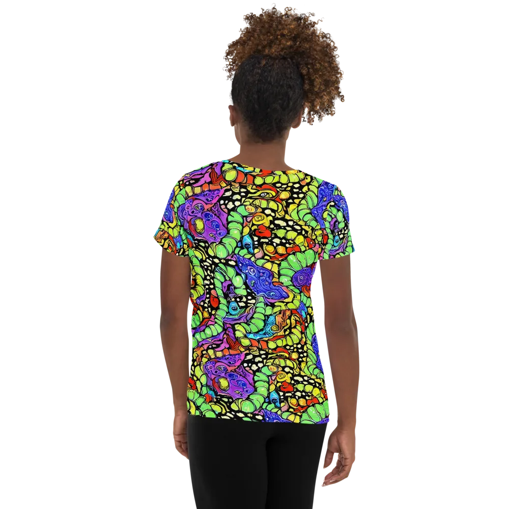 Frostwork Fantasy on Women's Athletic T-Shirt — Back