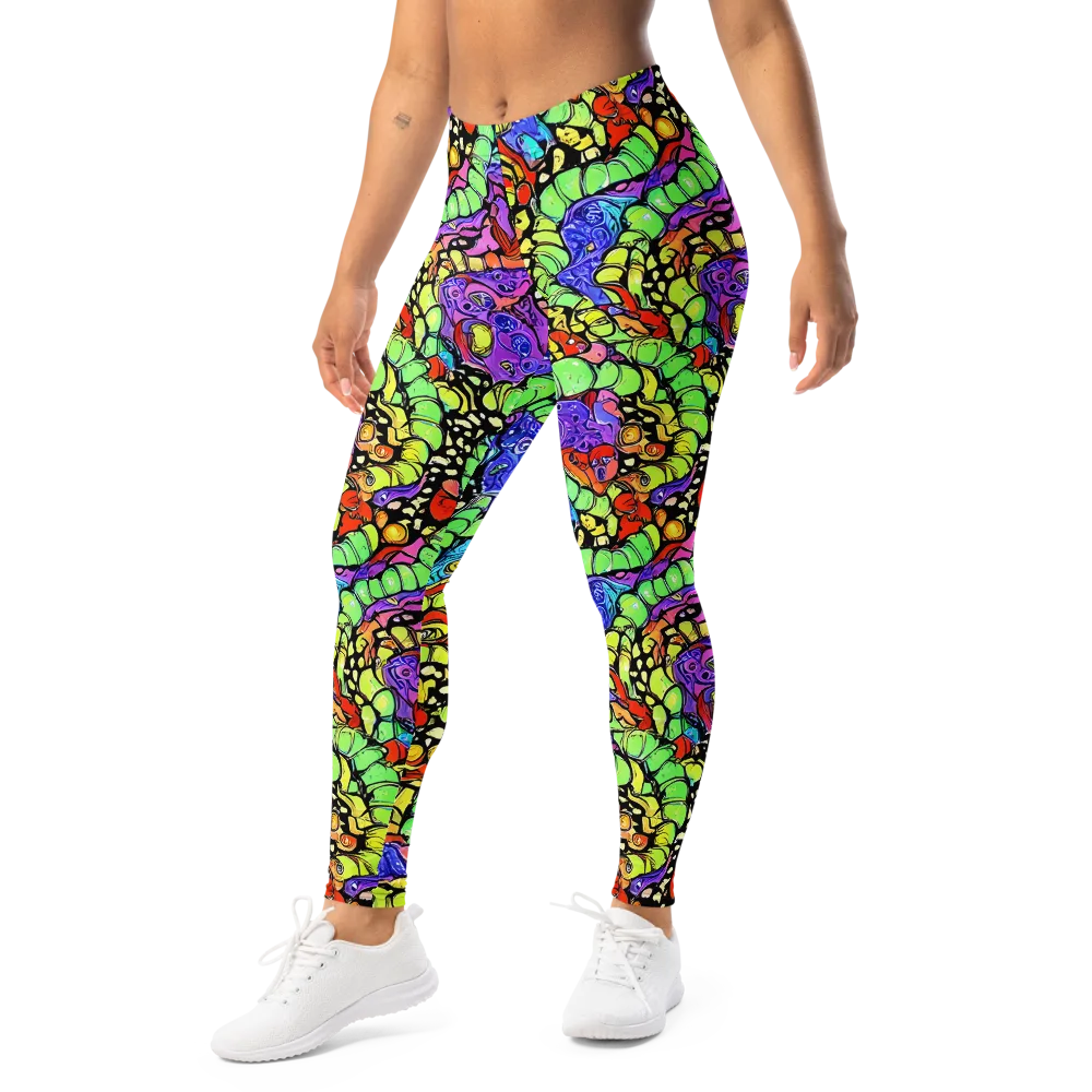 Frostwork Fantasy on Leggings — Left Front