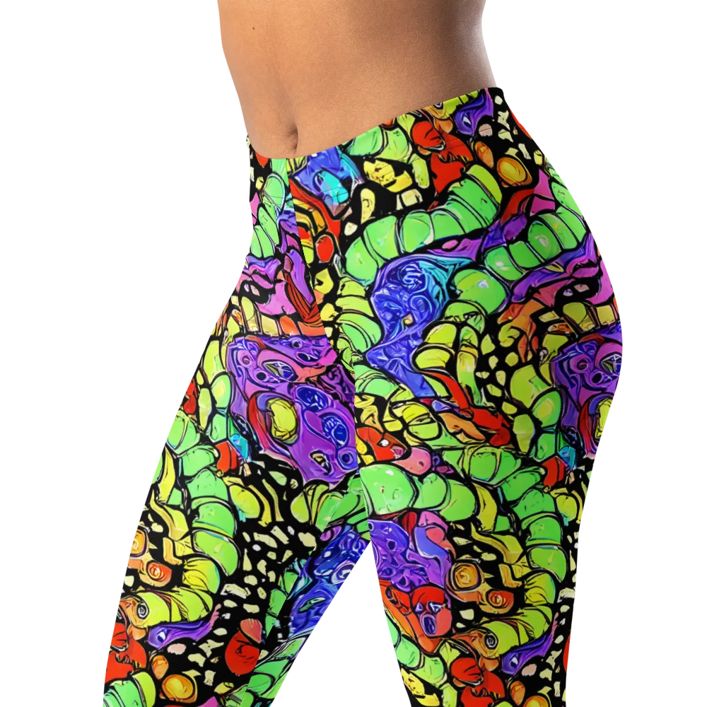 Frostwork Fantasy on Leggings — Left Front