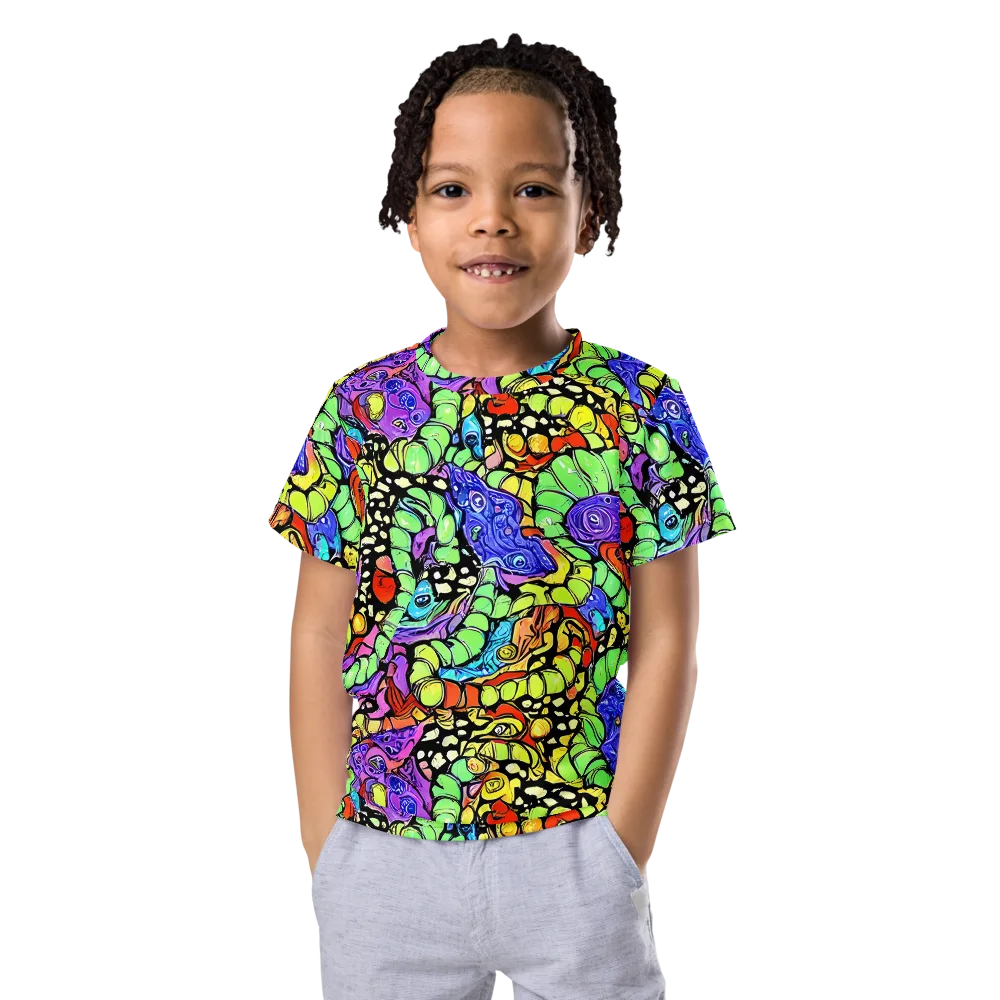 Frostwork Fantasy on Kids Crew Neck T-Shirt — Front