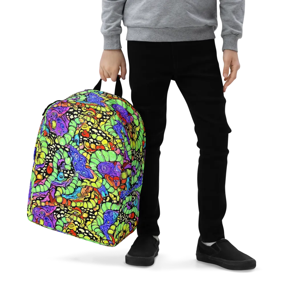 Frostwork Fantasy on Minimalist Backpack — Zoomed-in