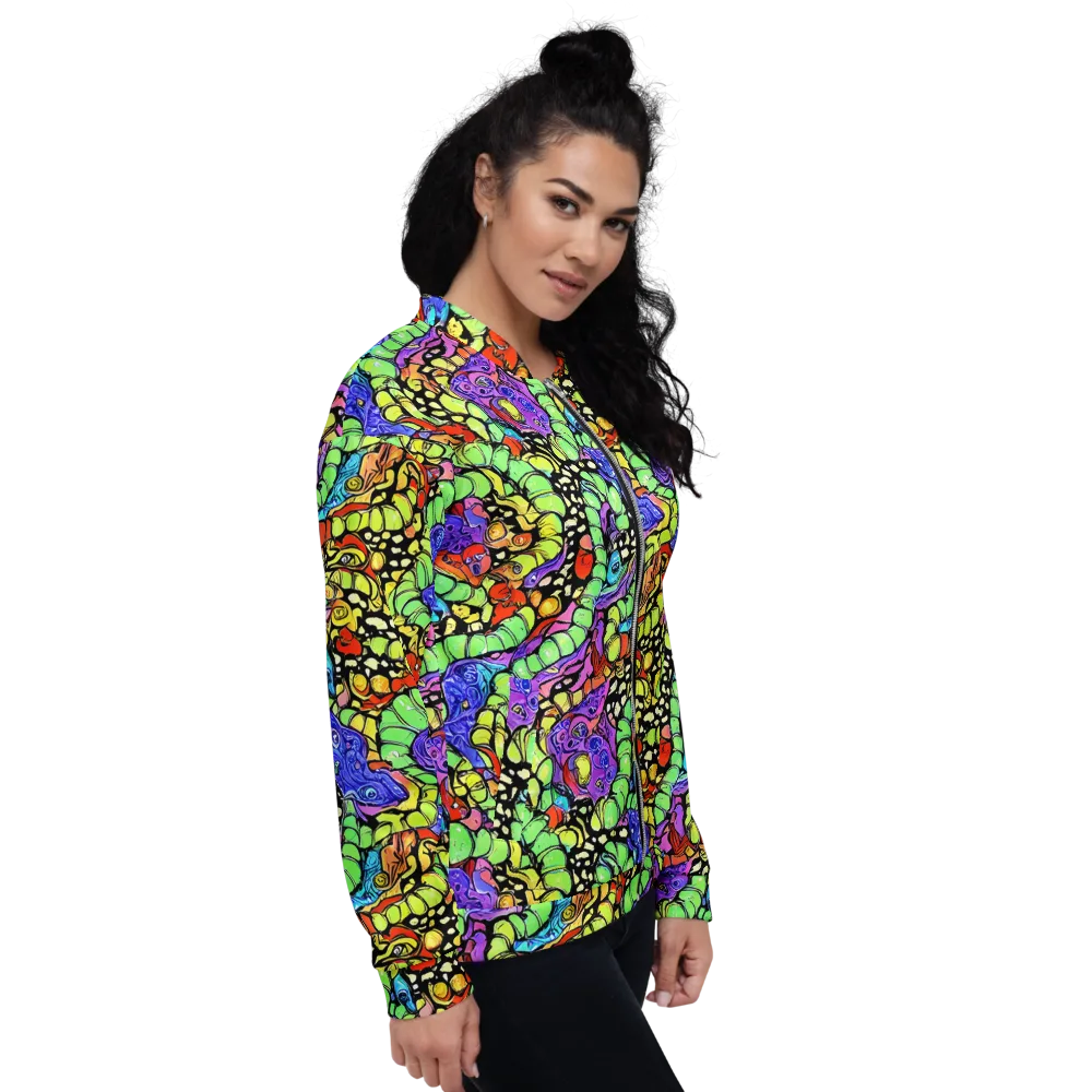 Frostwork Fantasy on Bomber Jacket — Right