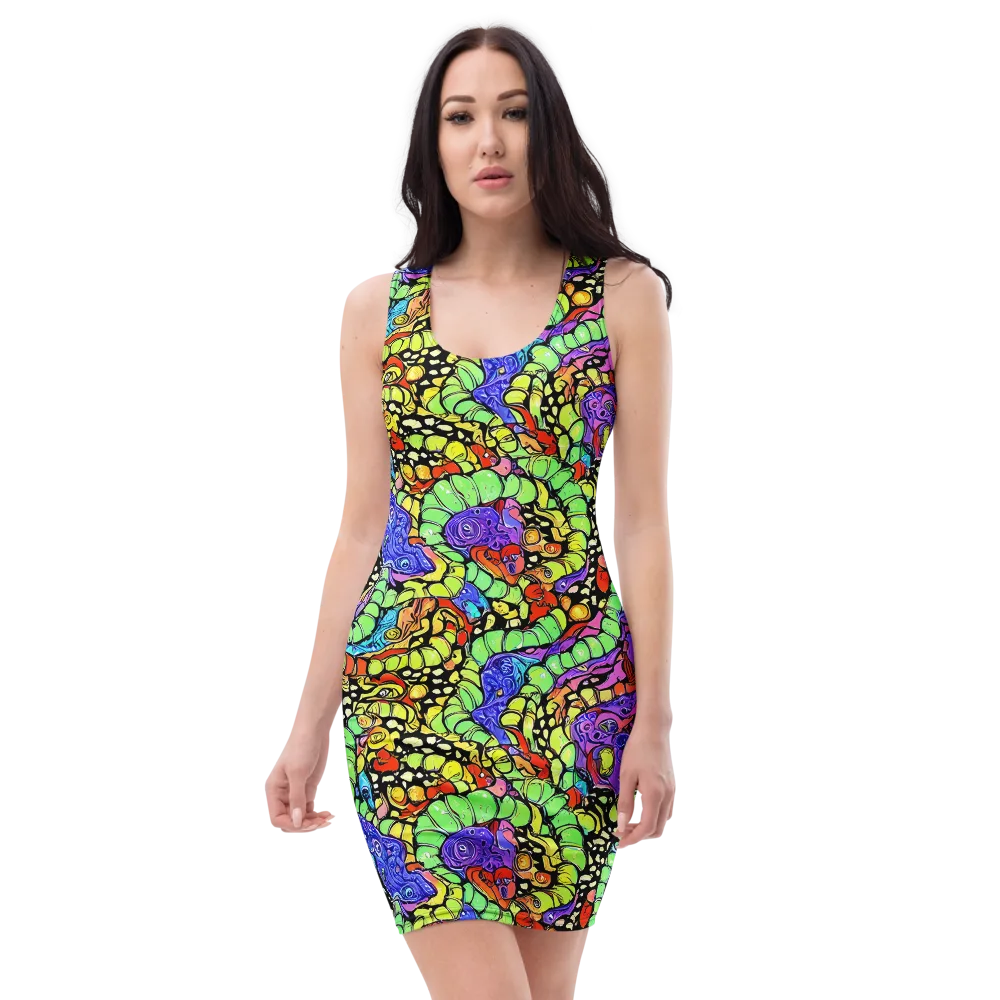 Frostwork Fantasy on Bodycon Dress — Front
