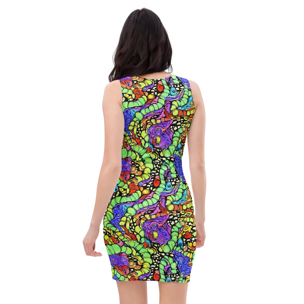 Frostwork Fantasy on Bodycon Dress — Back