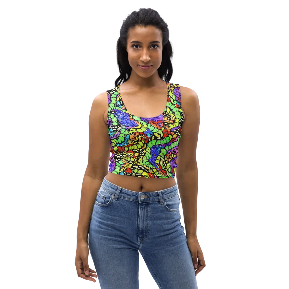Frostwork Fantasy on Crop Top — Front
