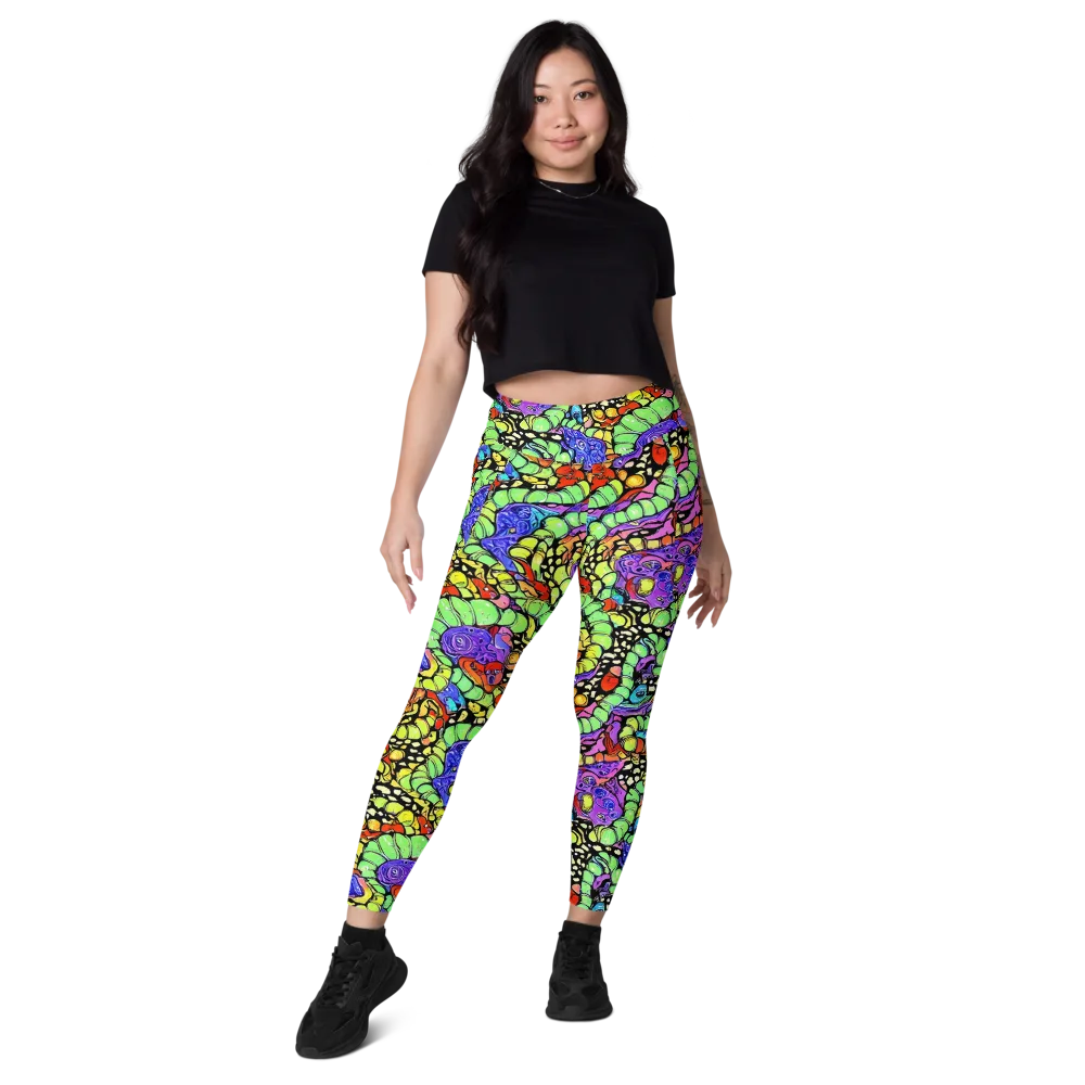 Frostwork Fantasy on Leggings with Pockets — Front