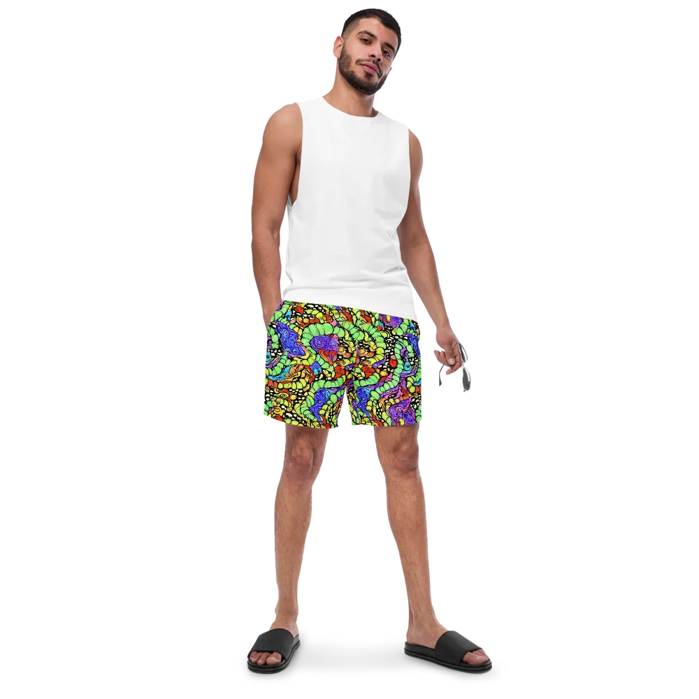 Frostwork Fantasy on Swim Trunks — Front