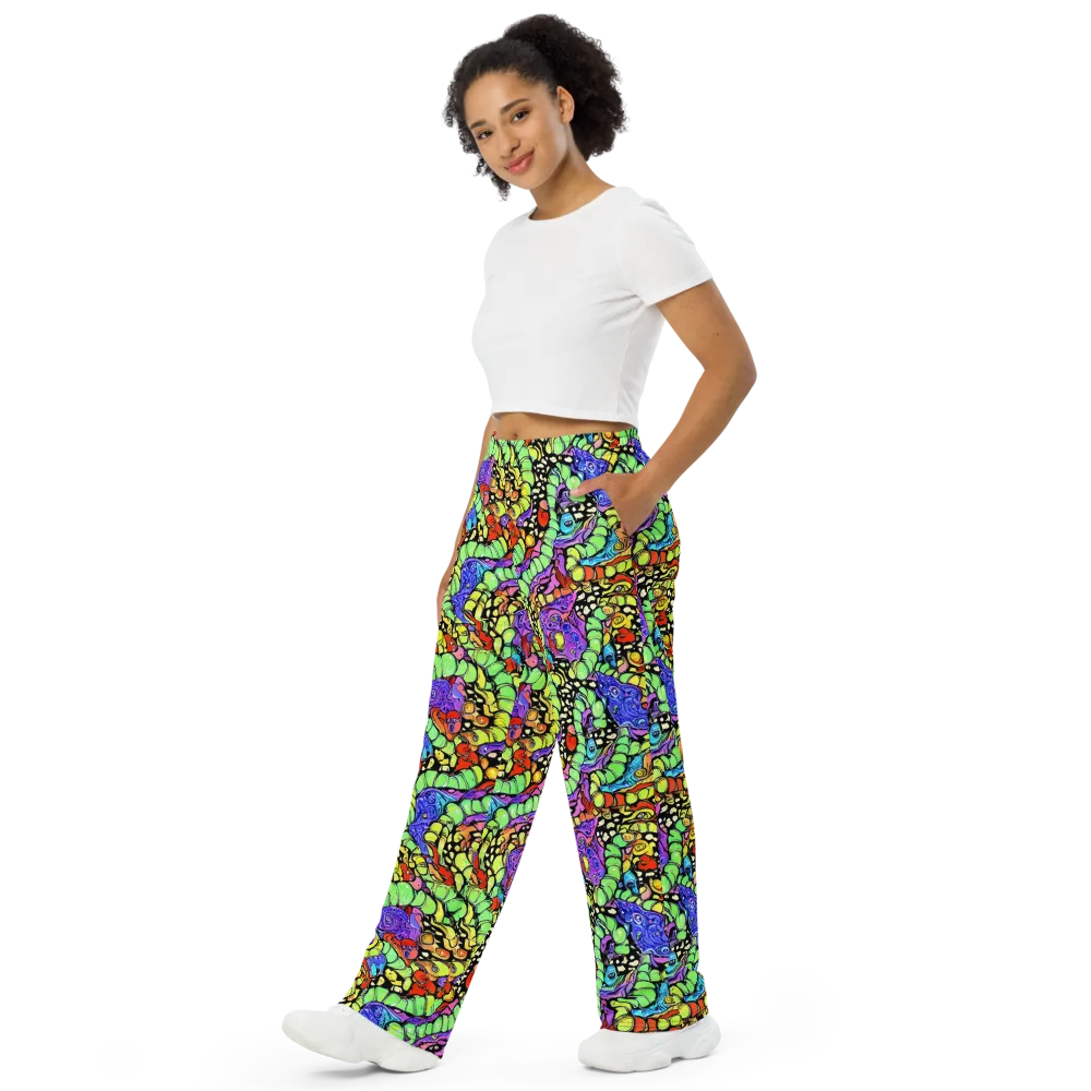 Frostwork Fantasy on Wide-Leg Pants — Left Front