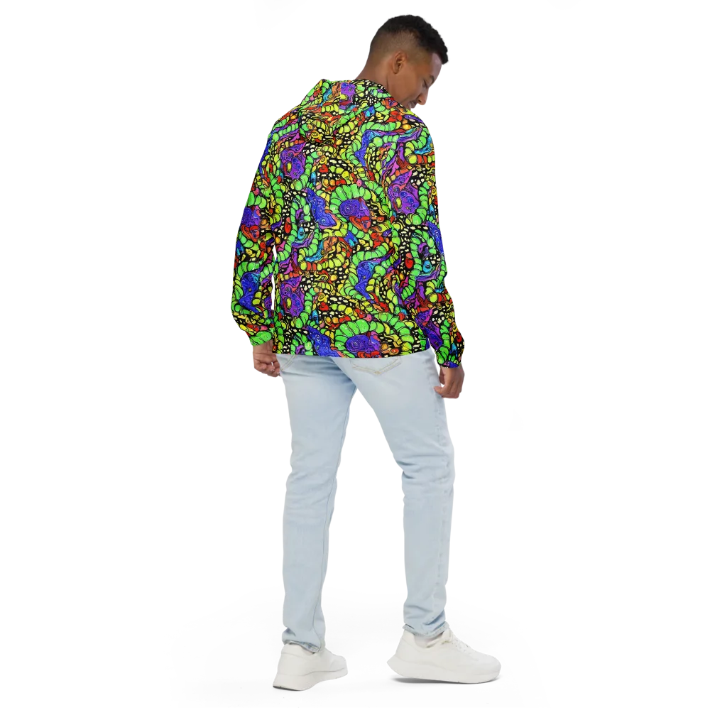Frostwork Fantasy on Men's Windbreaker — Back