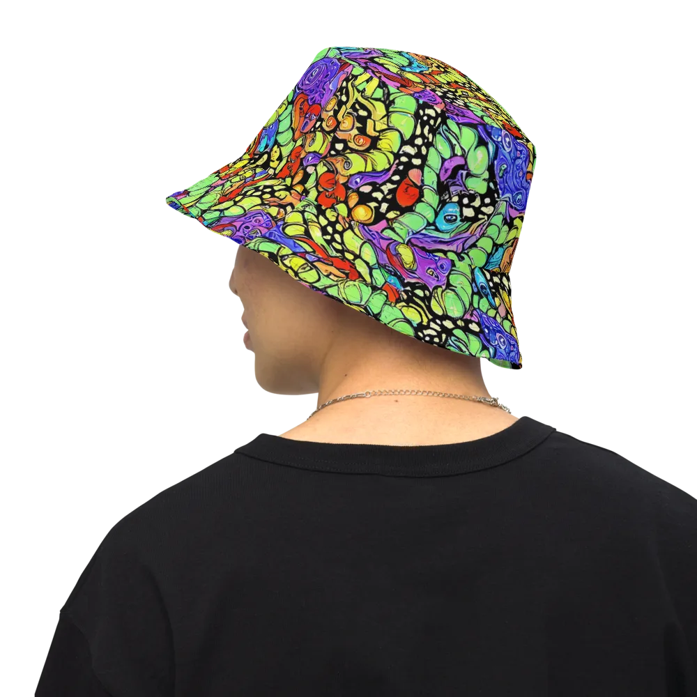 Frostwork Fantasy on Reversible Bucket Hat — Back Inside