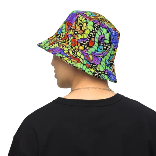Frostwork Fantasy on a Reversible Bucket Hat