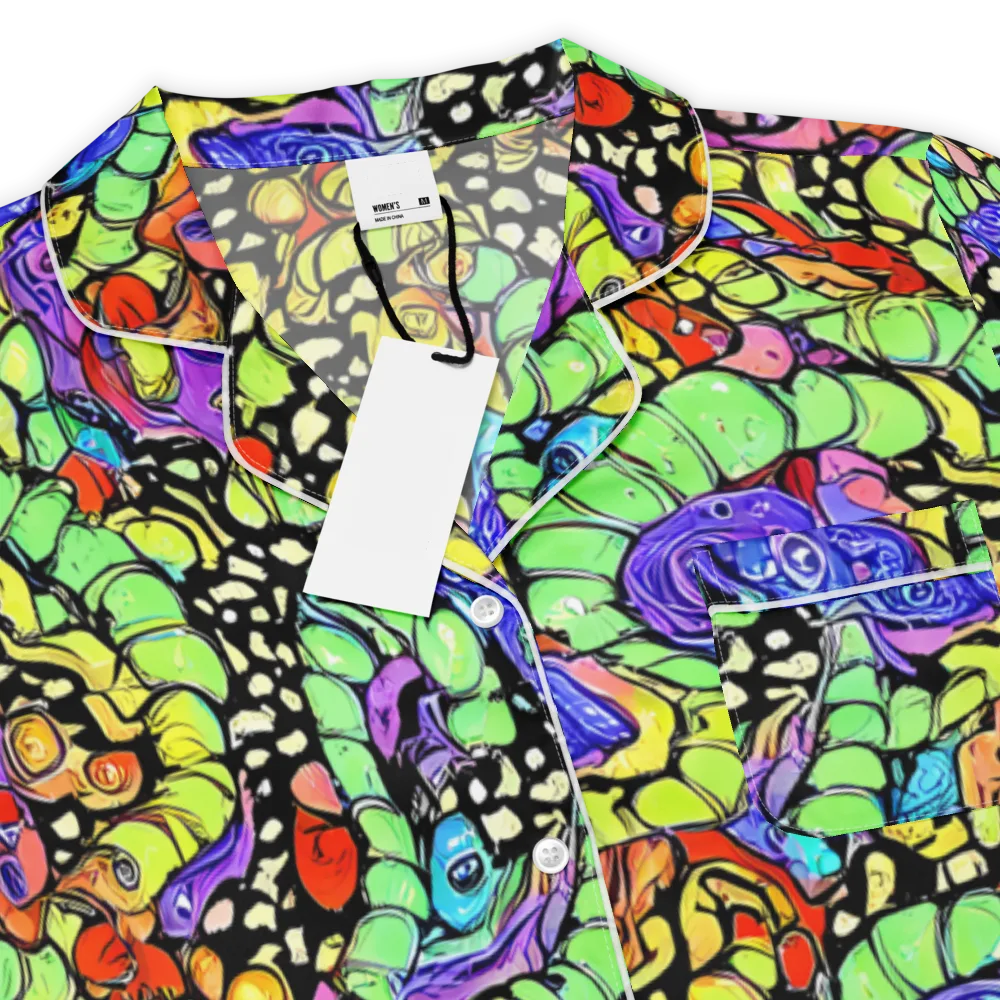 Frostwork Fantasy on Women's Short Sleeve Pajama Top — Product details