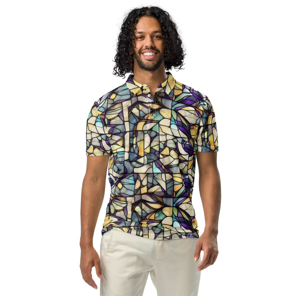 Violet Glass Garden on Men's Slim Fit Polo Shirt — Front