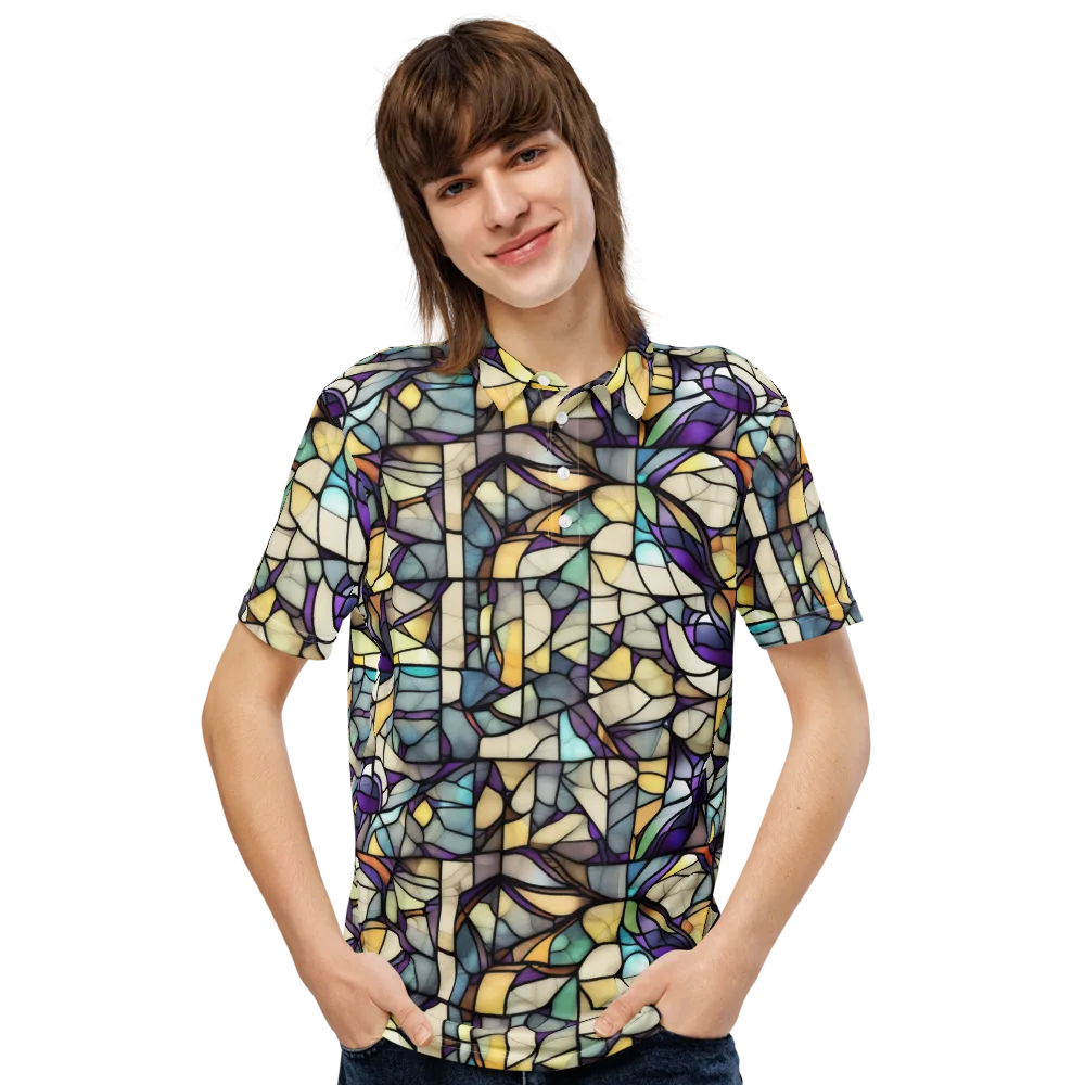 Violet Glass Garden on Men's Slim Fit Polo Shirt — Front