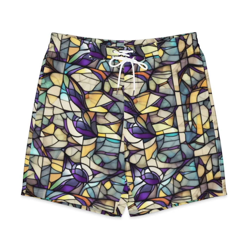 Violet Glass Garden on Men's Board Shorts — Front