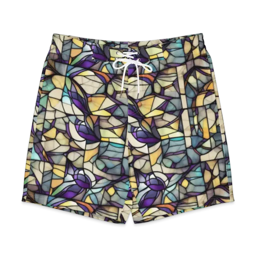 Violet Glass Garden on a Men's Board Shorts