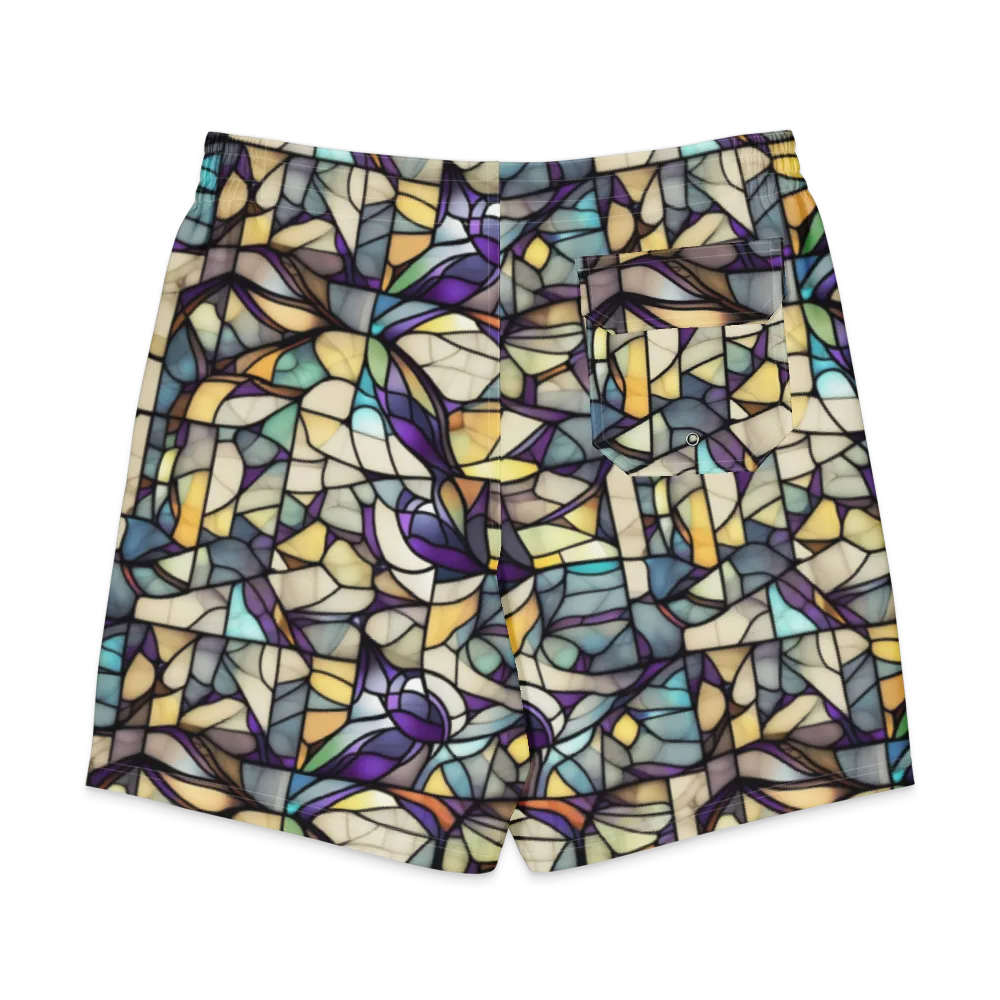 Violet Glass Garden on Men's Board Shorts — Back