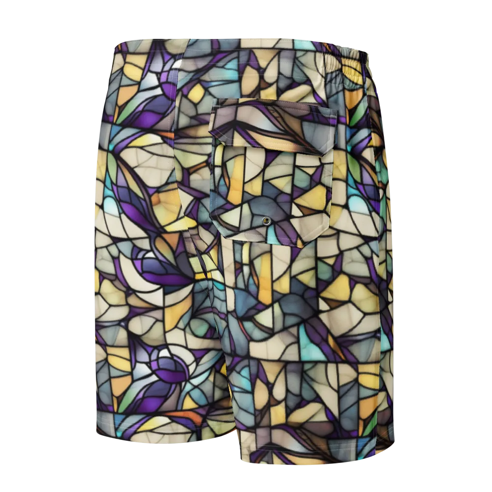 Violet Glass Garden on Men's Board Shorts — Back