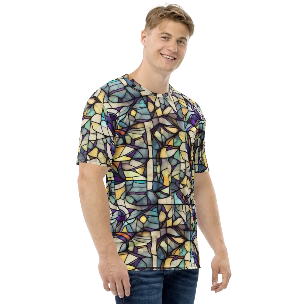 Violet Glass Garden on Men's Crew Neck T-Shirt — Right
