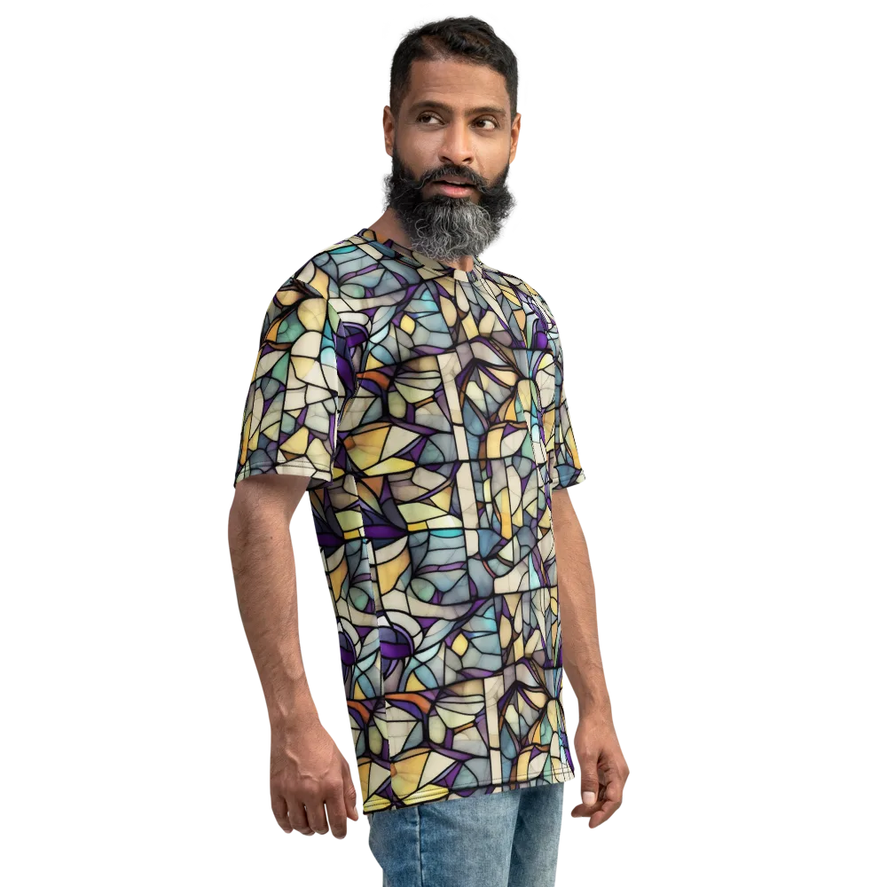 Violet Glass Garden on Men's Crew Neck T-Shirt — Right