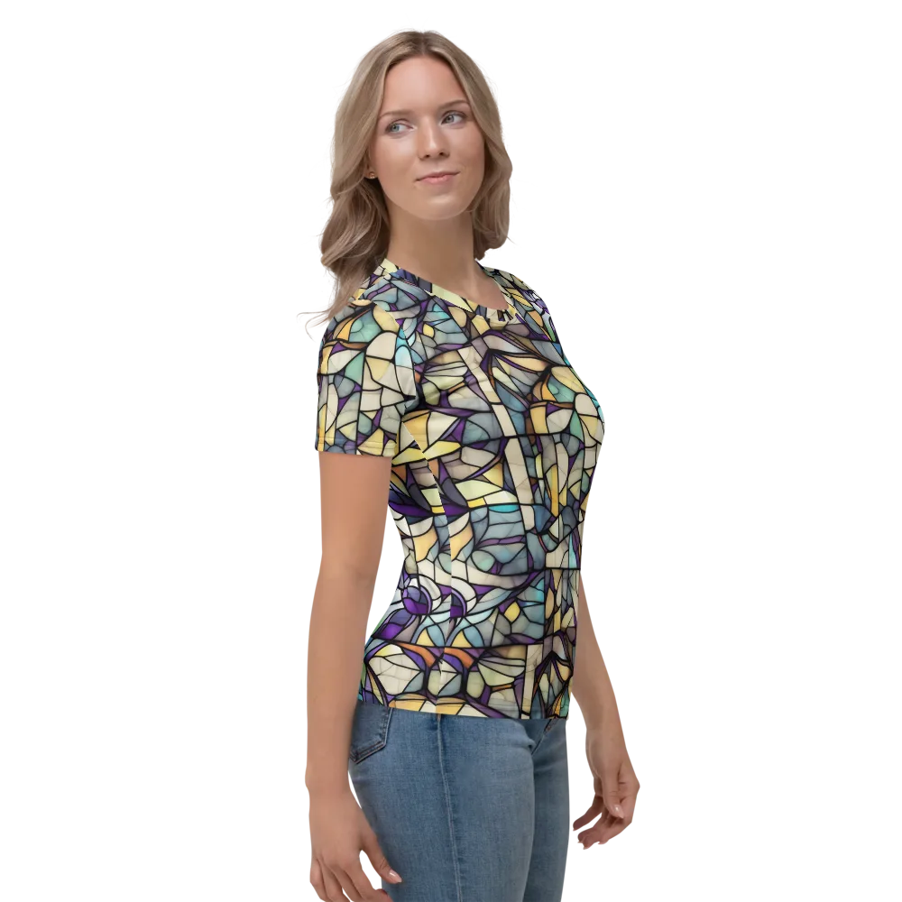 Violet Glass Garden on Women's Crew Neck T-Shirt — Right