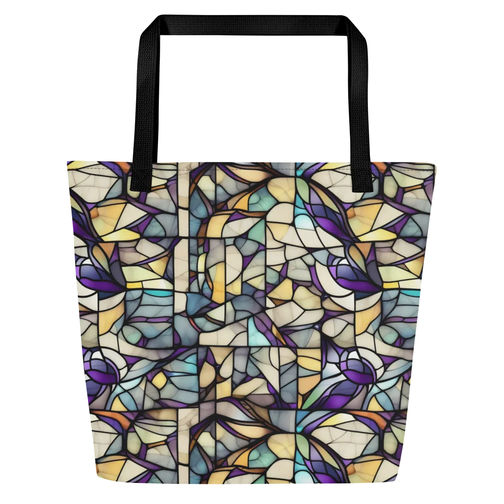 Violet Glass Garden on Large Tote Bag W/ Pocket — Front